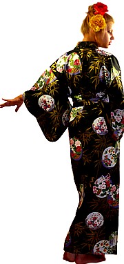 японское женское кимоно из хлопка - стильная одежда для дома