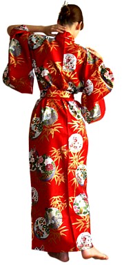 японское женское кимоно из хлопка - стильная одежда для дома