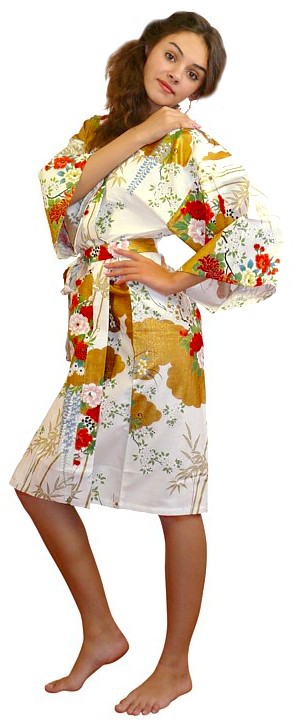 халатик-кимоно, сделано в Японии, хлопок 100%