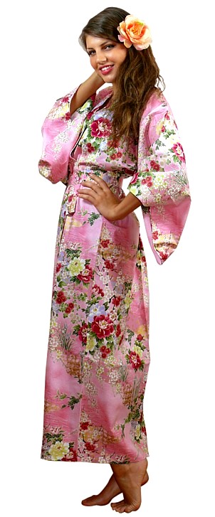 женский халат-кимоно, хлопок 100%, сделано в Японии