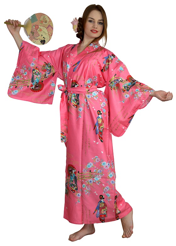 японское кимоно юката - комфортная одежда для дома
