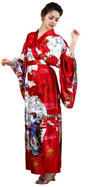 женская одежда для дома - японское кимоно Асакуса, сделано в Японии