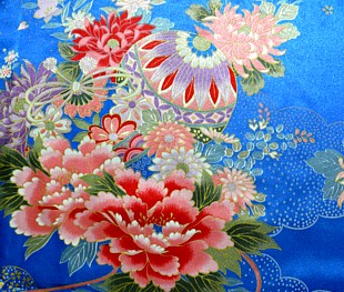 рисунок ткани японского женского кимоно