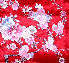 рисунок ткани японского женского халата-кимоно