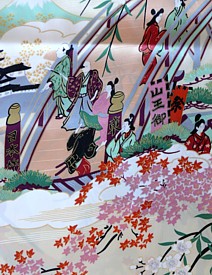 кимоно Эдогава, кремовое