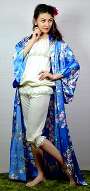 шелковое японское кимоно - роскошная одежда для дома