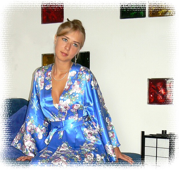 шелковый халат-кимоно, сделано в Японии, шелк 100%