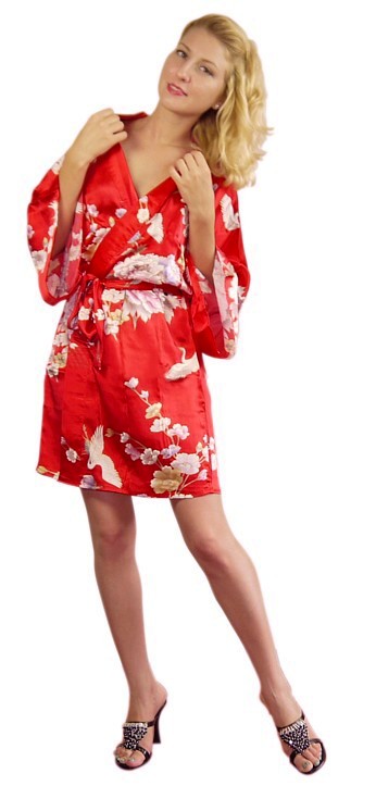 японское кимоно мини, шелк 100%