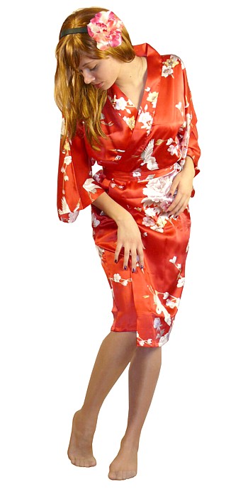 халат-кимоно из натурального шелка, сделано в Японии
