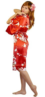 шелковое японское кимоно мини