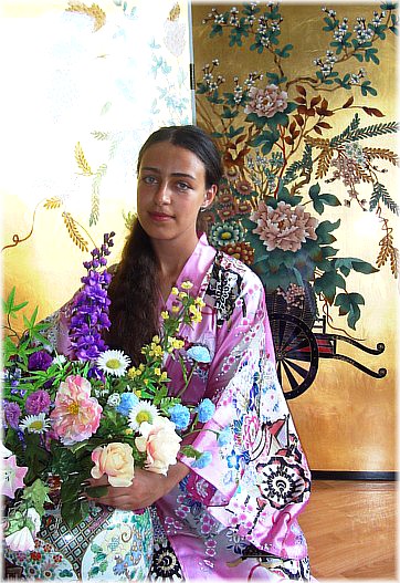женский шелкоый халат-кимоно, размеры 42-52, сделано в Японии