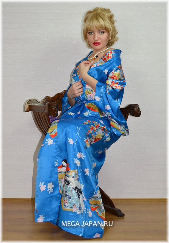 японское шелковое женское кимоно - стильная одежда для дома
