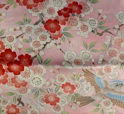 шелковое кимоно Одори, нежно-розовое