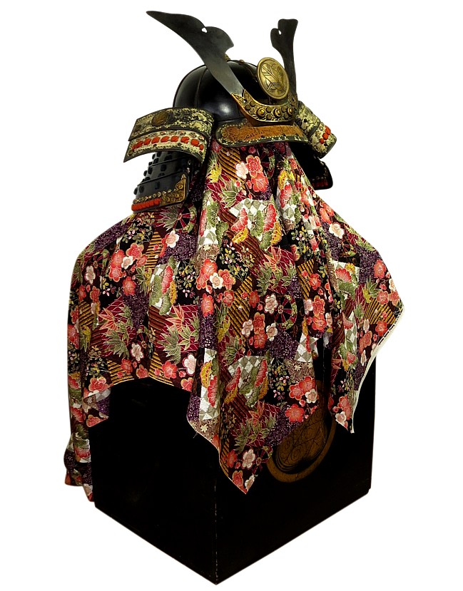 японский антиквариат самурайский шлем КАБУТО