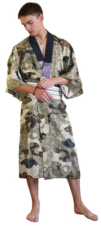 японское кимоно, шелк
