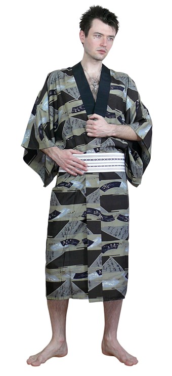 японское шелковое мужское кимоно, 1930-е гг. 