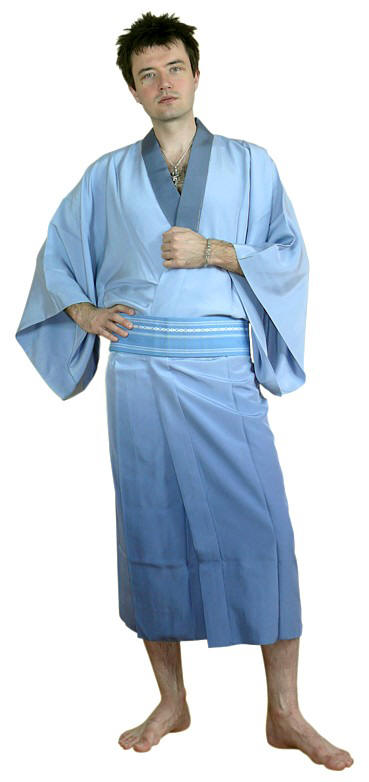 японское традиционное мужское кимоно, шелк