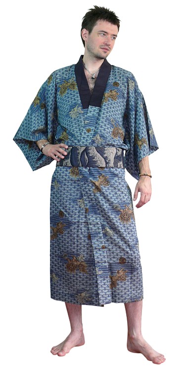 японское традиционное мужское кимоно, винтаж