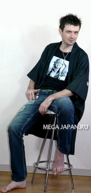 японская традиционная мужская одежда: шелковое хаори, винтаж