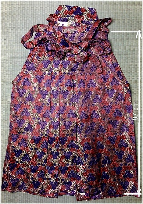 японские традиционные хакама из шелковой парчи, винтаж