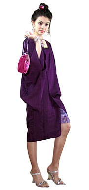 японская одежда: шелковый длинный жакет мичиюки, винтаж