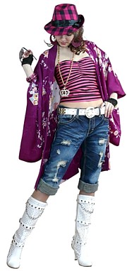 японский женский шелковый жакет- хаори, винтаж