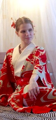 шелковое японское кимоно, 1920-е гг.