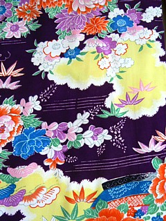 японское кимоно: фрагмент рисунка ткани