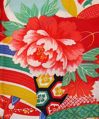 деталь дизайная ткани японского кимоно