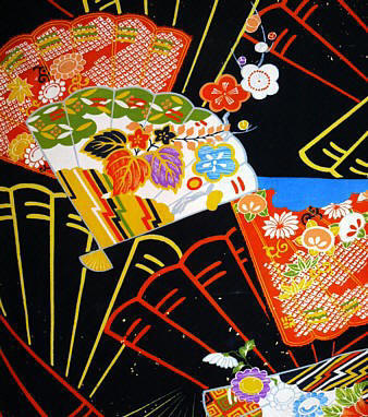 рисунок ткани японского старинного кимоно