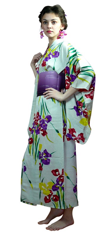 японское традиционное женское кимоно, 1950-е гг.