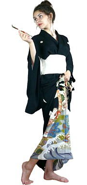 старинное японское кимоно гейши