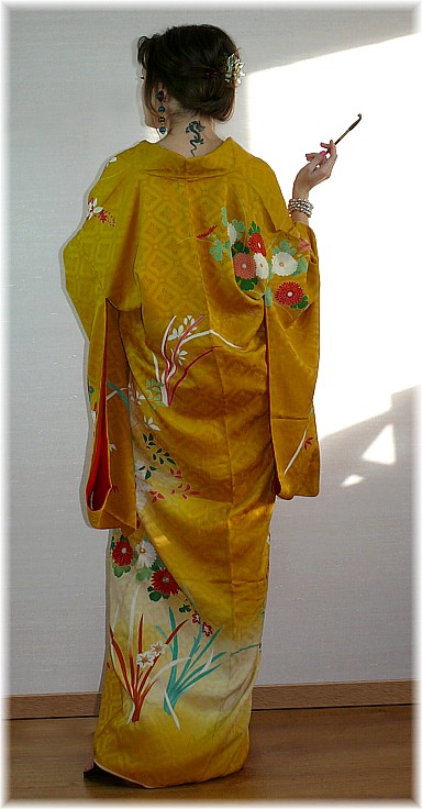 японское традиционное кимоно, шелк, 1930-е гг.