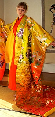 японское кимоно невесты, 1960-е гг.