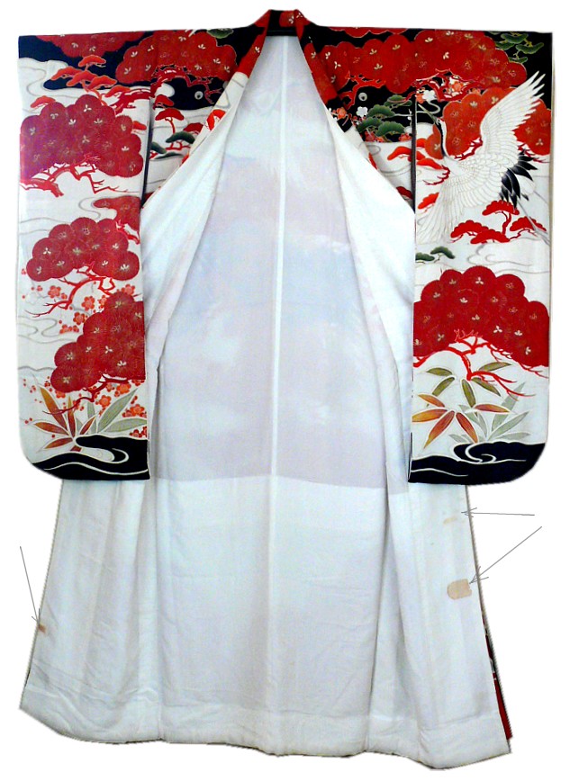 японское женское шелковое кимоно 1920-е гг.