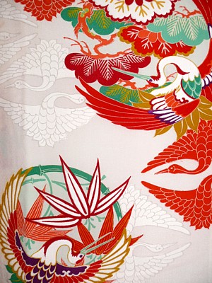 кимоно - деталь рисунка ткани 