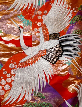 деталь вышивки на японсмом кимоно